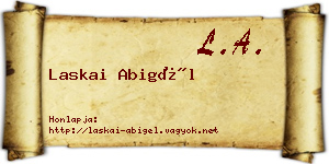 Laskai Abigél névjegykártya